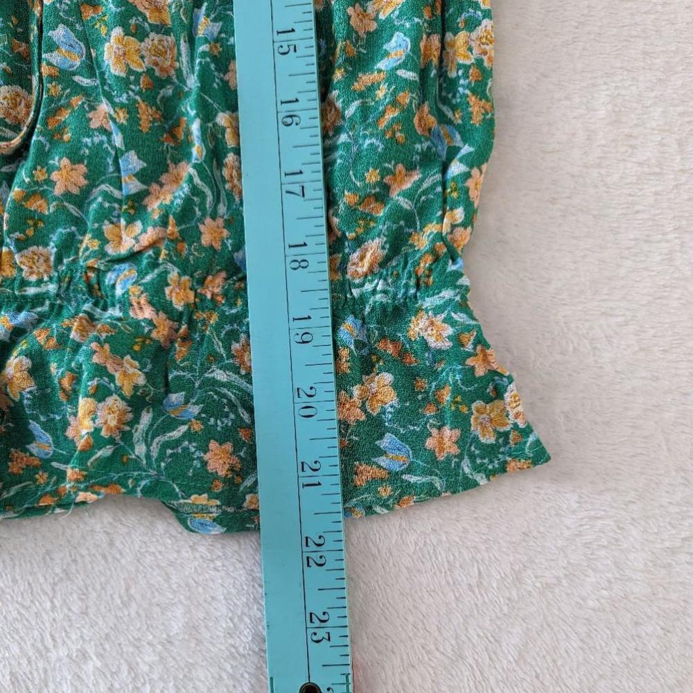 Rachel Zoe Green Floral Peasant Blouse - NEW - Picture 3 of 8